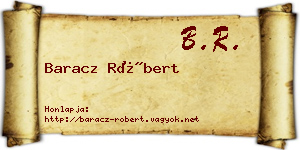 Baracz Róbert névjegykártya