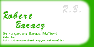 robert baracz business card